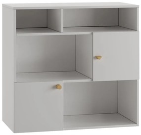 Bibliotecă de copii gri deschis 100x120 cm Cube - Pinio