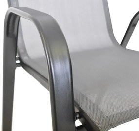 Set 2 bucati scaune de gradina TAVERNO gri/negru