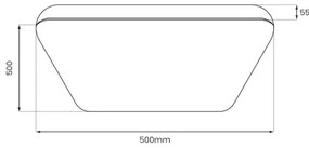 Plafonieră LED NEMO, 36 W, 230 V, 50 x 50 cm, neagră