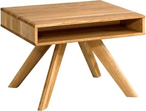 Masă stejar masiv Cafea Urban, 70 × 50 × 50 cm
