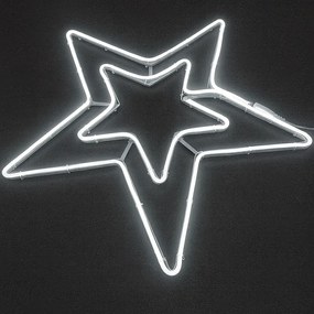 Stea dublă de Crăciun 55 cm, 360 LED