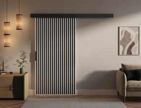 Ușă glisantă Perion – 106x1.6x205 cm – Alb / Negru