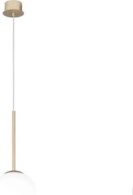 Ondaluce JEWEL - lustru suspendat pe cablu, 1xE14/10W/230V, Ø 17 cm, auriu/alb