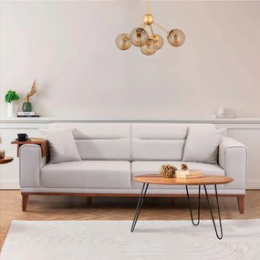 Set Canapea Extensibilă si Fotoliu Liones Tepsili, Crem