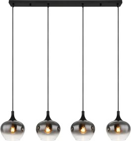 Globo 15548-4H - Lustră suspendată pe cablu MAXY 4xE27/40W/230V, neagră