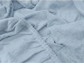 Cearsaf Frotir cu elastic EXCLUSIVE 180 x 200 cm albastru deschis
