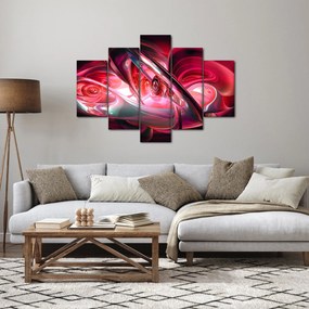 Tabloul fractalilor în roșu (150x105 cm)
