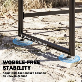 Outsunny Set mobilier grădină din polyrattan 5 piese, economisire de spațiu, set cu masă și 4 scaune, blat DPC, perne, gri | Aosom Romania