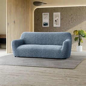 Huse bielastice VENEZIA albastre fotoliu triplu (l. 170 - 220 cm)