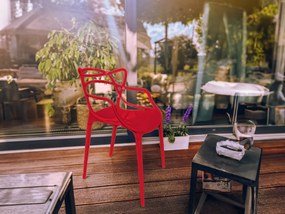 Promotie Scaun din plastic rosu KATO II. calitate.