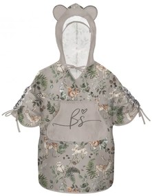 Pelerina de Ploaie pentru Copii, Poncho pentru ploaie 1,5-8 ani ,   Animals Garden Light