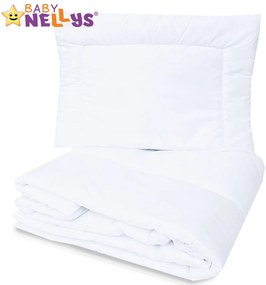 Plapumă și pernă pentru pat 120x90+40x60 Baby Nellys - alb 120x90