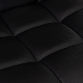 Scaune de bar negre cu înălțime ajustabilă 2 buc. din imitație de piele (înălțime șezut 93 cm) – Casa Selección