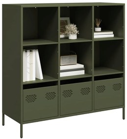 vidaXL Dulap înalt, verde măsliniu, 101,5x39x103,5 cm, oțel