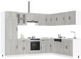 vidaXL Set de dulapuri de bucătărie 14 piese „Kalmar” lemn Sonoma gri