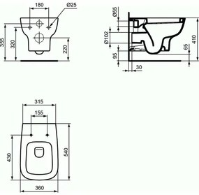 Vas wc suspendat Ideal Standard Esedra