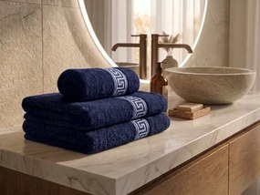 Prosop de maini GREEK albastru Inchis 50 x 90 cm, 100% bumbac