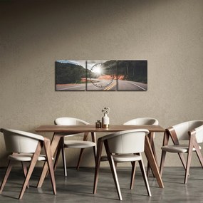 Tablou - Drum start (cu ceas) (90x30 cm)
