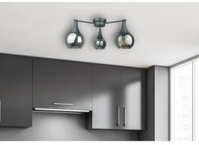 Lustră aplicată STAR 3xE27/60W/230V negru/negru fumuriu