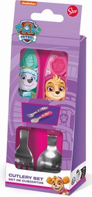 Patrula Cățelușilor Girl Superpowers set tacâmuri ergonomic din metal - 2 piese