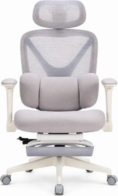 RESIGILAT- DeluxStar YX-977 NEXOR PRO FOAM SEAT – Scaun Ergonomic cu Suport Lombar 3D, Tetieră 3D, Cotiere 4D, Șezut Glisant, Înclinare 140°, Suport pentru Picioare, Gri