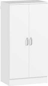 HOMCOM Dulap pentru Pantofi cu 6 Rafturi Ajustabile din Lemn 55x35x108 cm Alb | Aosom Romania