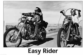 Poster EASY RIDER - riding motorbikes (B&W), (102 x 69 cm)