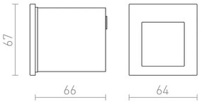 Corp de iluminat LED încastrat de exterior TESS LED/3W/230V IP54 alb RED-R12013