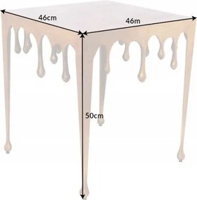 Masuta deosebita design picatura Liquid Line L 50cm, auriu