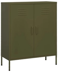 vidaXL Dulap de depozitare, verde măsliniu, 80x35x101,5 cm, oțel