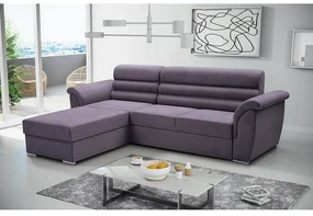 Set de canapea, ţesătură Queens gri închis, stânga, FABO