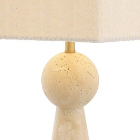 Veioza, Lampa de masa design LUX Novak, travertin