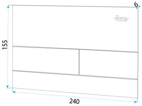 Clapeta pentru rezervor incastrat K011A-Q Rea T Black Glass