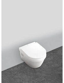 Capac WC slim, Villeroy&amp;Boch Architectura, cu inchidere lenta, Alb Alpin, 9M70S101