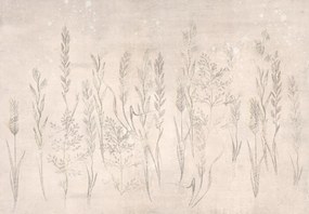 Fototapet - Desene animate cu ierburi de pajiște (147x102 cm)