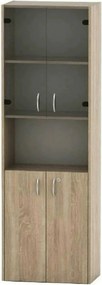 Biblioteca TEMPO ASISTENT NEW 004, stejar sonoma, PAL melaminat, 57x34
