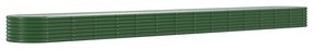 Jardiniera gradina verde 620x80x36 cm otel vopsit electrostatic 1, Verde, 620 x 80 x 36 cm
