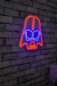 Decoratiune luminoasa LED de perete Darth Vader Rosu 38x36x2 cm