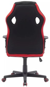 Scaun de birou Dakar negru/rosu