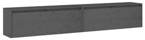 813470 vidaXL Dulapuri de perete 2 buc. gri, 100x30x35 cm, lemn masiv de pin