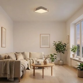 BRILAGI - Lampă de tavan LED PILANA SQUARE LED/24W/230V stejar/bej 32x32 cm