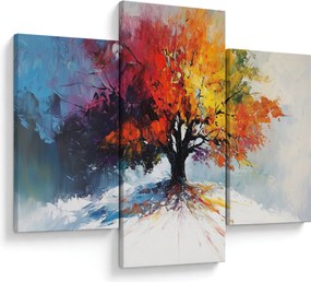 Tablou - Copac multicolor (90x60 cm)