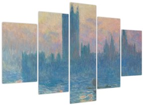 Tablou - Claude Monet, The Houses of Parliament, Sunset, reproducere (150x105 cm)