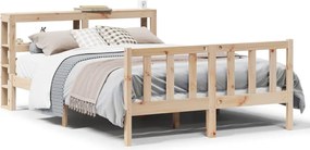 vidaXL Cadru de pat fără saltea, 150x200 cm, lemn masiv pin
