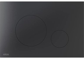 Clapeta actionare rezervor wc, otel inoxidabil negru mat Alcadrain TURN-BLACK Negru mat