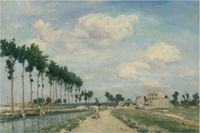 Tablou - Johan Barthold Jongkind, The Towpath, reproducere (90x60 cm)