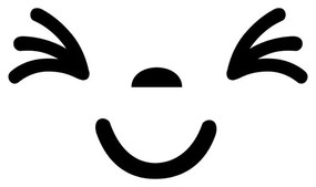 Sticker decorativ Smiling Face 3 12x20cm