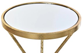 Masuta Chic din metal auriu 60 cm