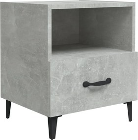vidaXL Noptieră, gri beton, lemn prelucrat