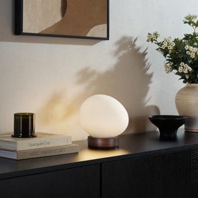 Lampă de masă Japandi din lemn cu sticlă opal - Sally